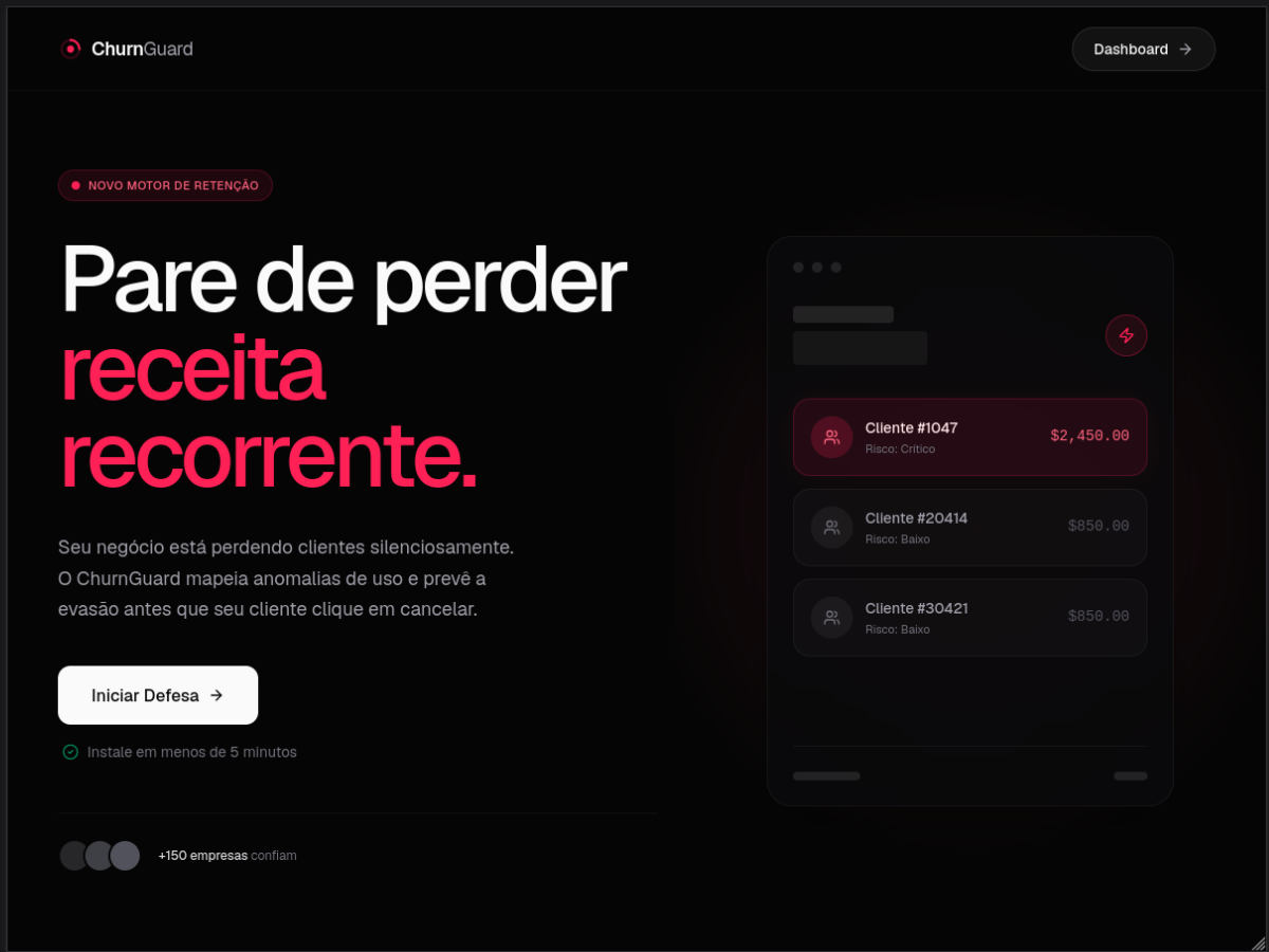 ChurnGuard SaaS - view 1